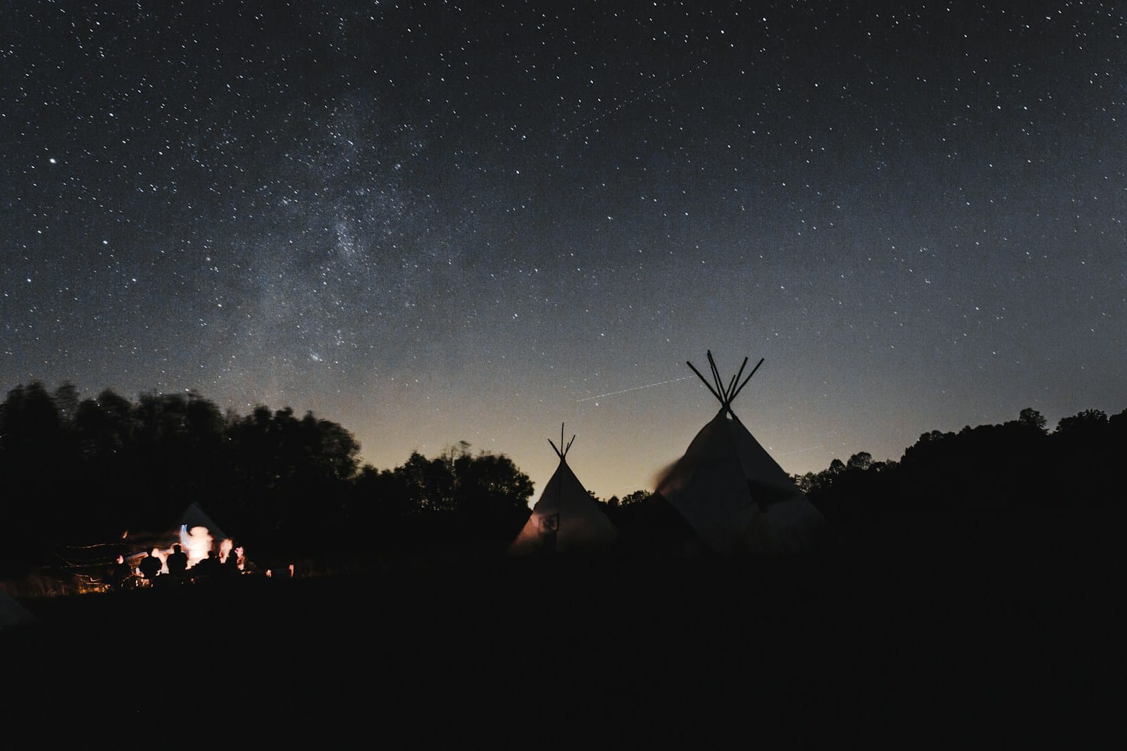 two tipi tents